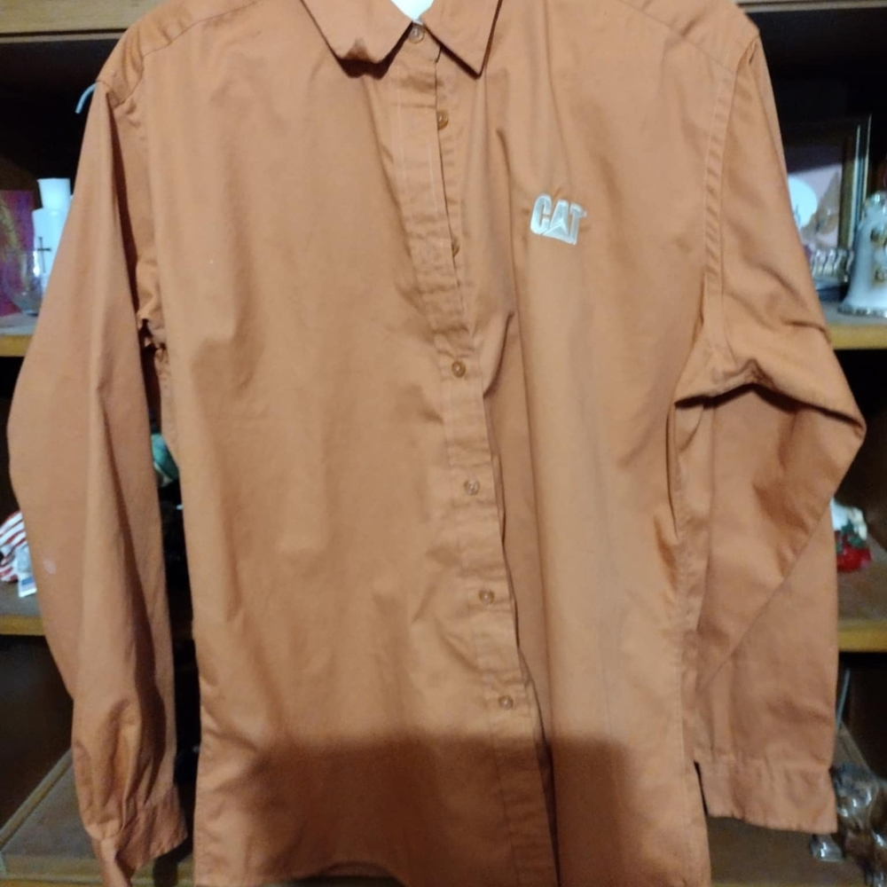 Port Authority Orange Blouse Long Sleeve Top
